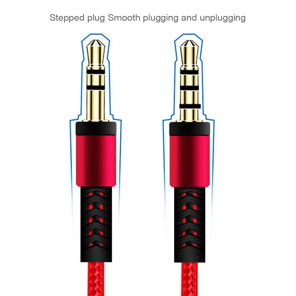 1.2m 3.5mm to 3.5mm Male to Male Stereo Audio Aux Cable Headphone Cord with Press Key Volume Control Mic
