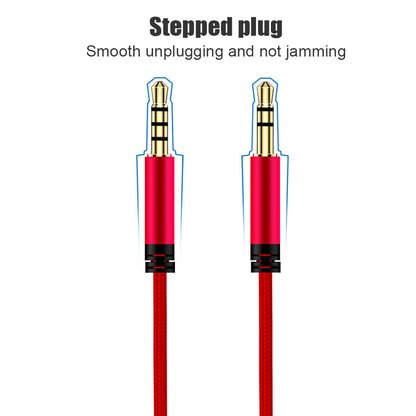1.2m Earphone Cable Audio Extension Cable Jack 3.5mm to 3.5mm Male to Male Aux Cable Cord with Sliding Volume Control Mic