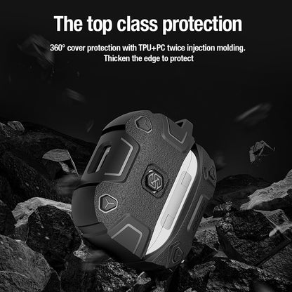 NILLKIN Bounce Pro Case for Apple AirPods 3 , Auto Pop-out Lid Design TPU+PC Bluetooth Earphone Cover