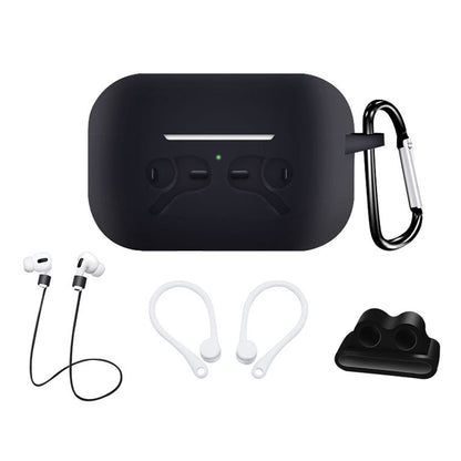 5-in-1 Silicone Case for Apple AirPods Pro Protective Case Set with Neck Strap, Earphone Holder