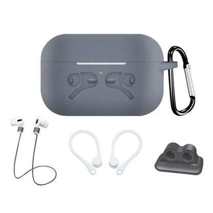 5-in-1 Silicone Case for Apple AirPods Pro Protective Case Set with Neck Strap, Earphone Holder