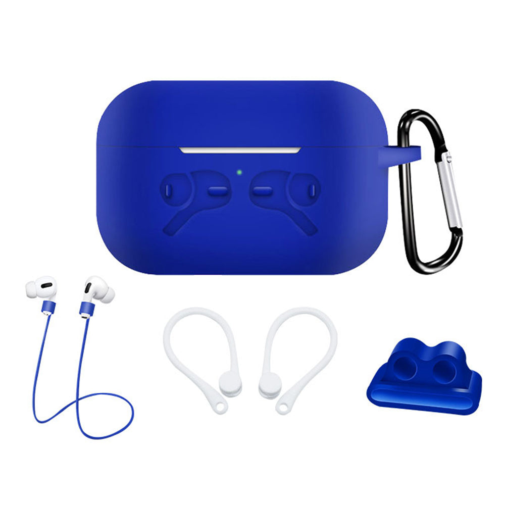 5-in-1 Silicone Case for Apple AirPods Pro Protective Case Set with Neck Strap, Earphone Holder