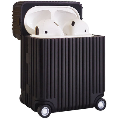 For Apple AirPods Pro / Pro 2 Charging Case Cover Wheel Luggage Design Silicone Case Bluetooth Headset Protector