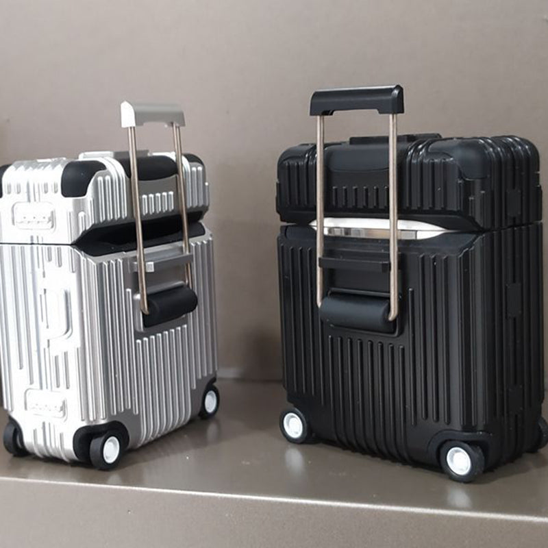 For Apple AirPods Pro / Pro 2 Charging Case Cover Wheel Luggage Design Silicone Case Bluetooth Headset Protector