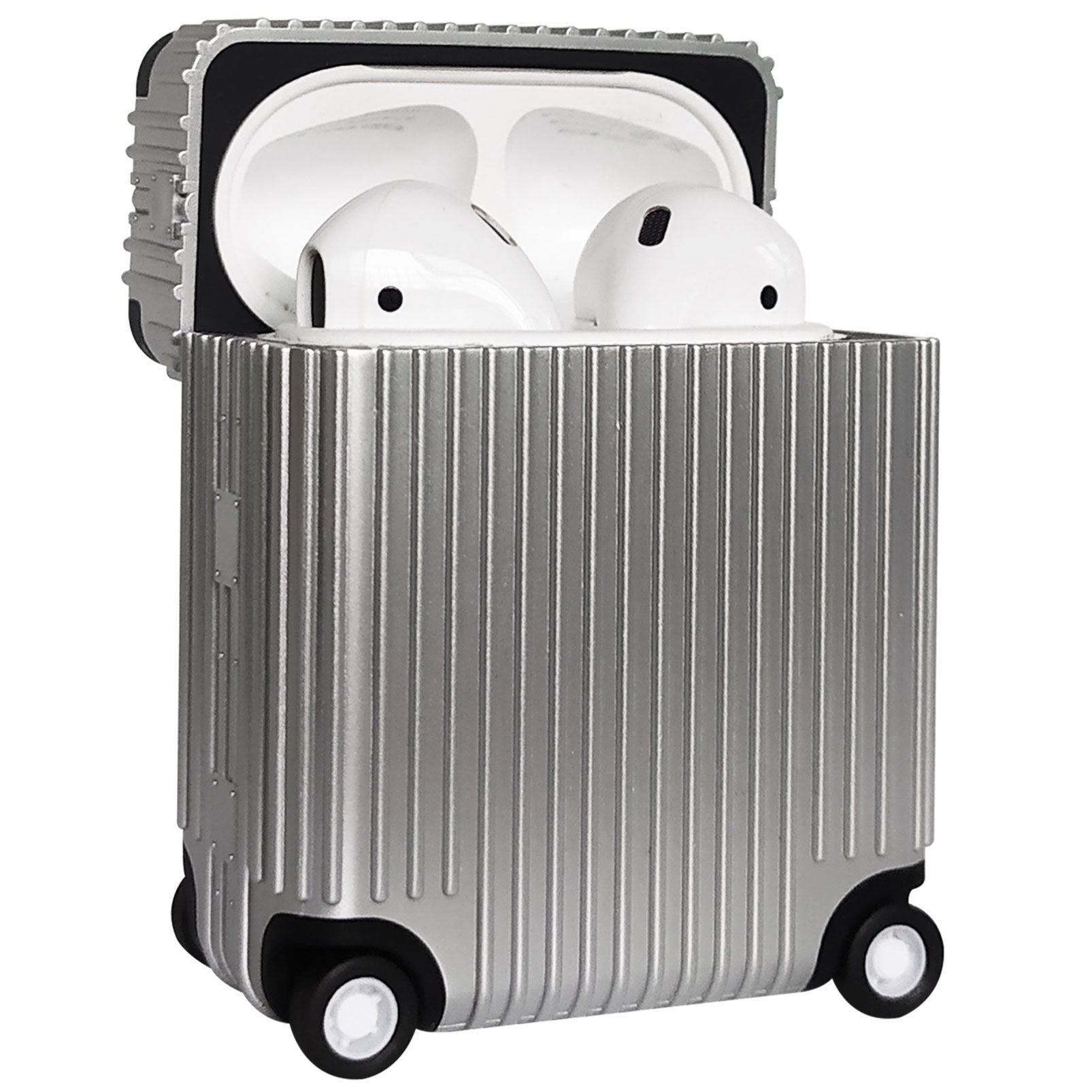 For Apple AirPods Pro / Pro 2 Charging Case Cover Wheel Luggage Design Silicone Case Bluetooth Headset Protector