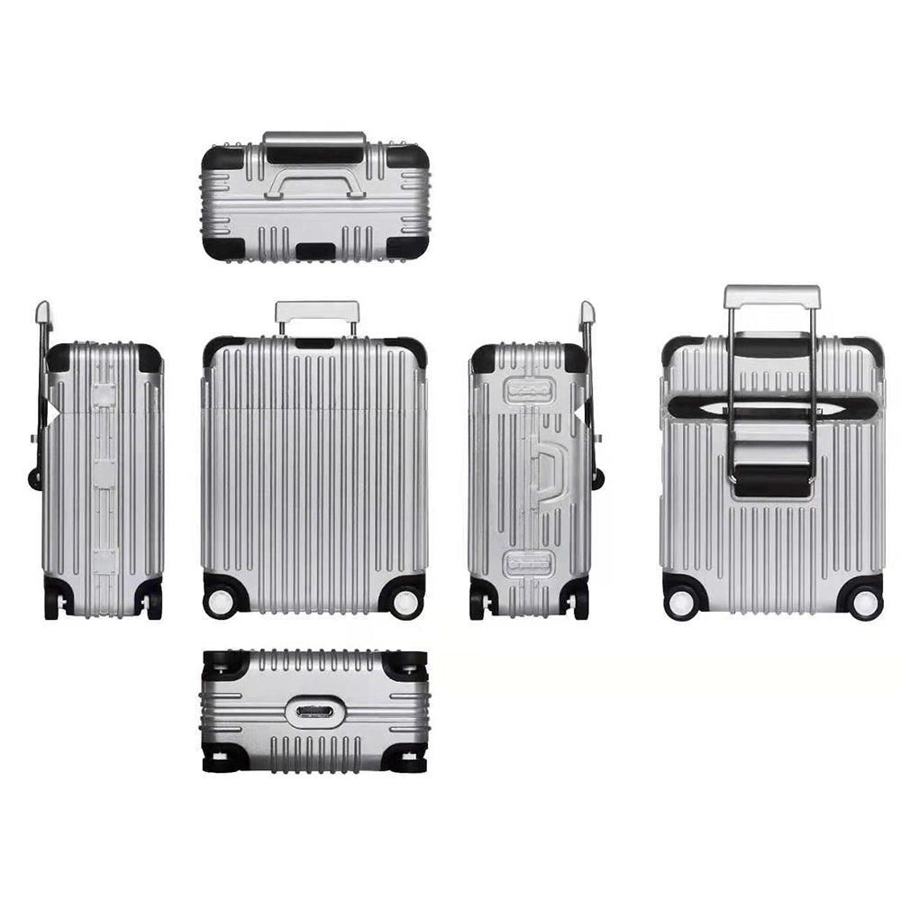 For Apple AirPods Pro / Pro 2 Charging Case Cover Wheel Luggage Design Silicone Case Bluetooth Headset Protector
