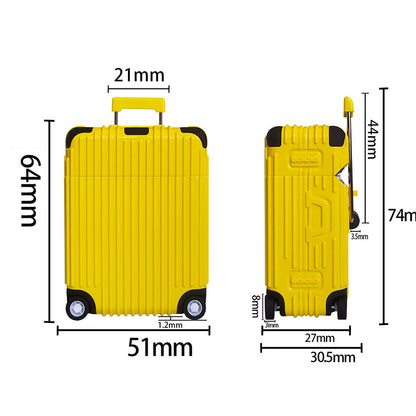 For Apple AirPods Pro / Pro 2 Charging Case Cover Wheel Luggage Design Silicone Case Bluetooth Headset Protector