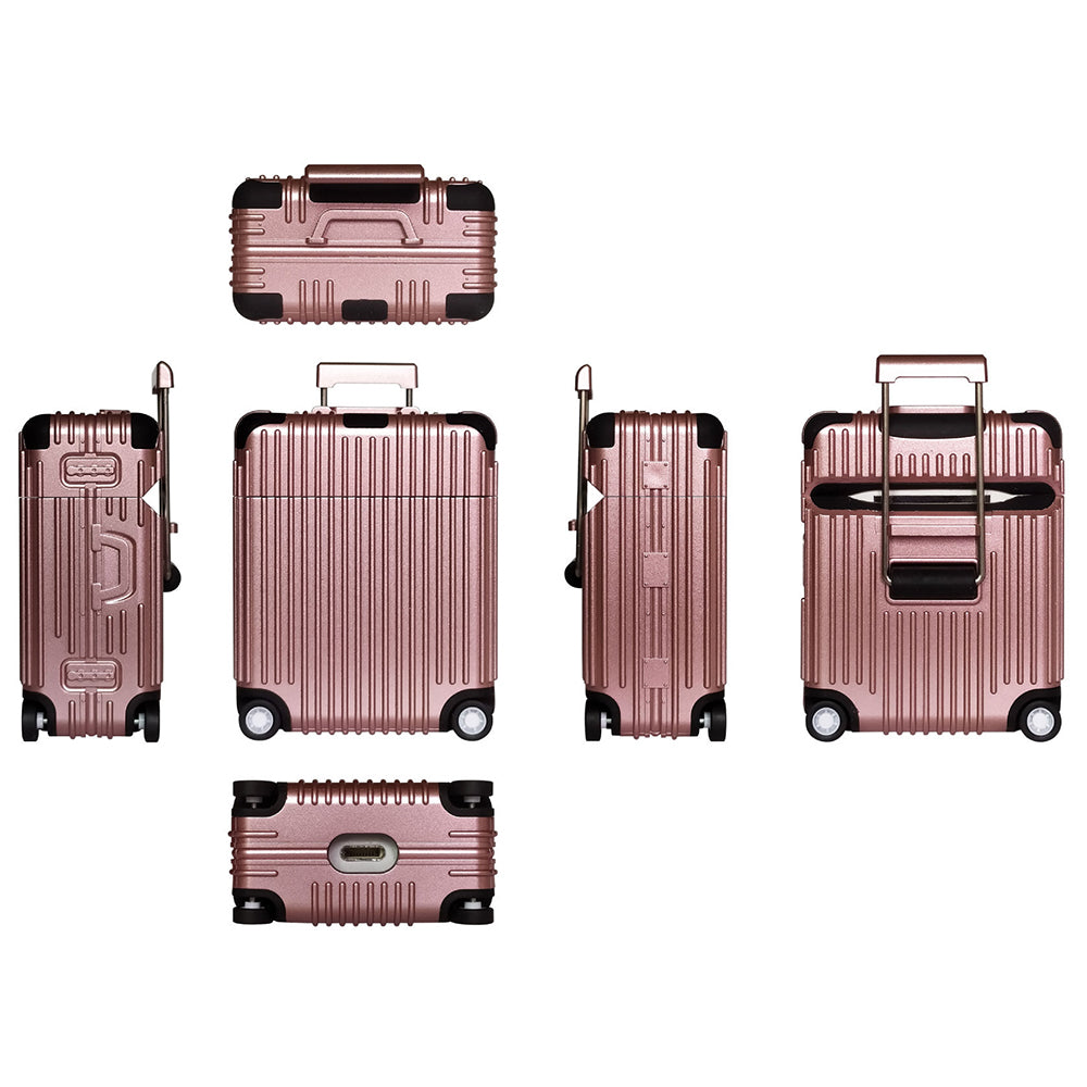 For Apple AirPods Pro / Pro 2 Charging Case Cover Wheel Luggage Design Silicone Case Bluetooth Headset Protector