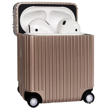 For Apple AirPods Pro / Pro 2 Charging Case Cover Wheel Luggage Design Silicone Case Bluetooth Headset Protector