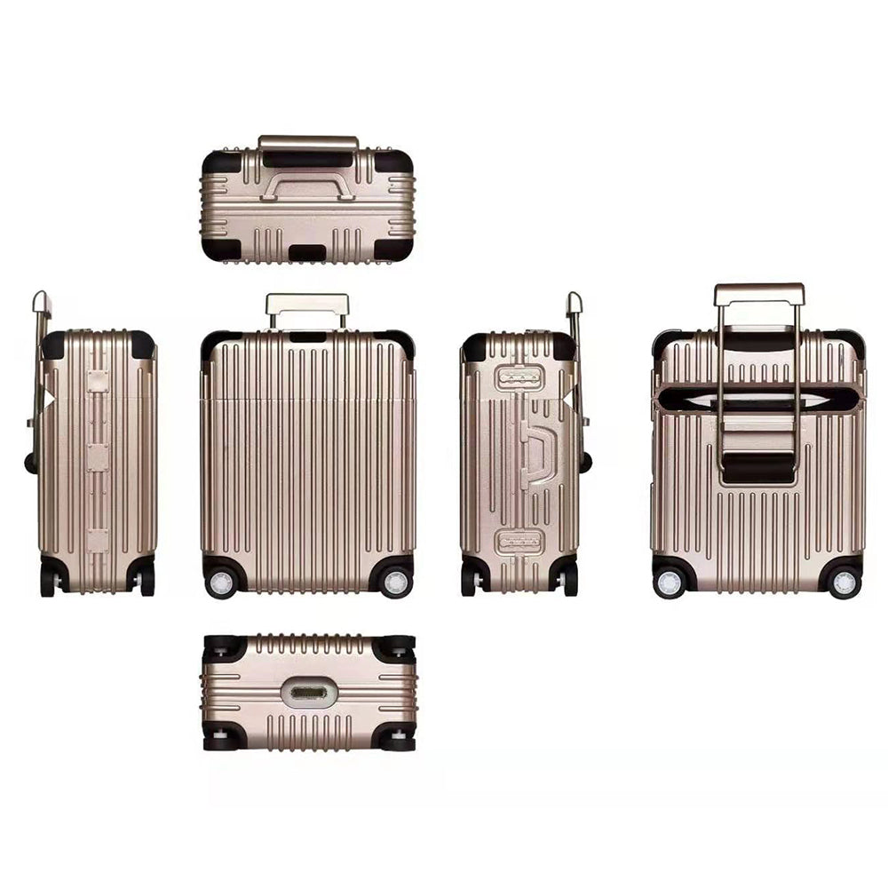 For Apple AirPods Pro / Pro 2 Charging Case Cover Wheel Luggage Design Silicone Case Bluetooth Headset Protector