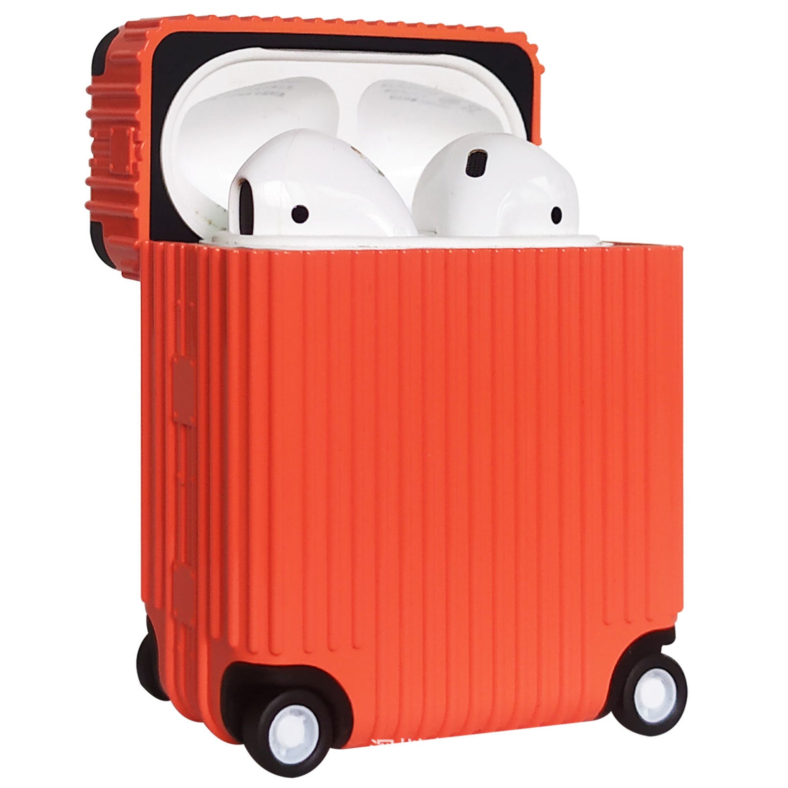For Apple AirPods Pro / Pro 2 Charging Case Cover Wheel Luggage Design Silicone Case Bluetooth Headset Protector