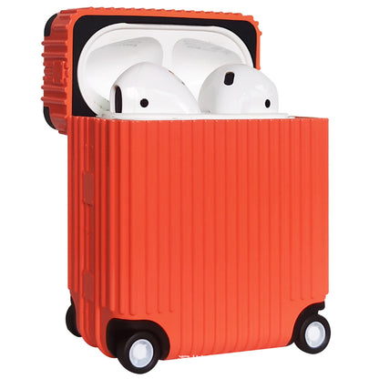 For Apple AirPods Pro / Pro 2 Charging Case Cover Wheel Luggage Design Silicone Case Bluetooth Headset Protector