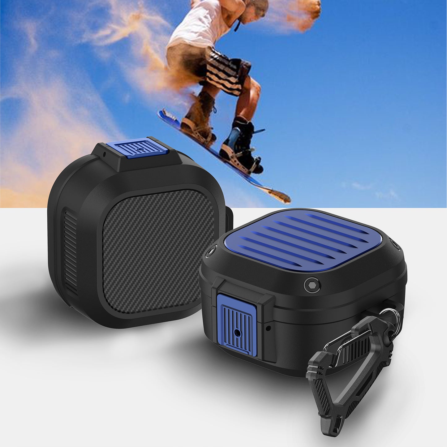 For Samsung Buds Live / Buds2 / Buds Pro / Buds2 Pro Pressing Buckle Earphone Protective Case Luggage Case Design TPU+PC Cover