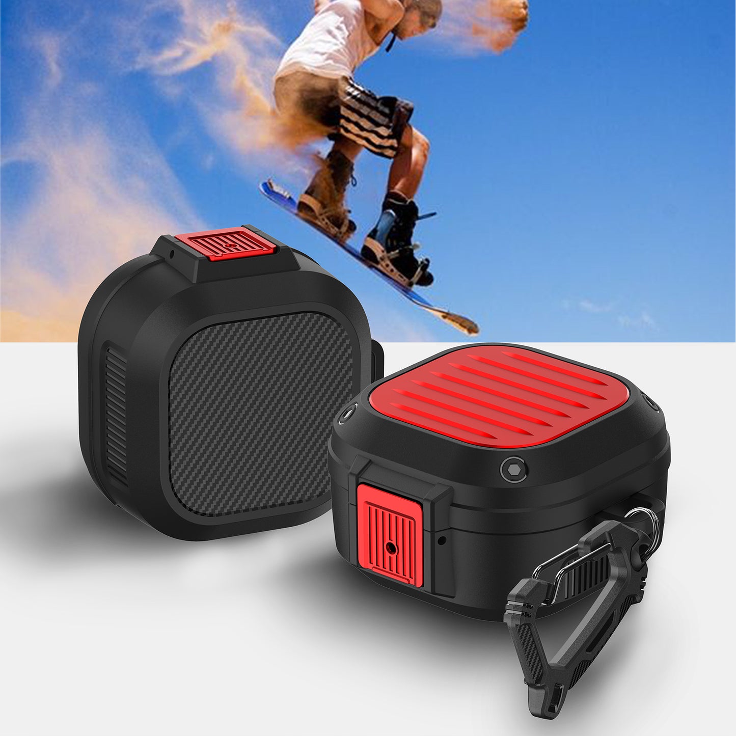 For Samsung Buds Live / Buds2 / Buds Pro / Buds2 Pro Pressing Buckle Earphone Protective Case Luggage Case Design TPU+PC Cover