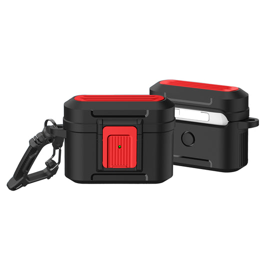 For AirPods Pro 2 Earphone Protective Case Pressing Buckle Luggage Case Design TPU+PC Anti-drop Cover