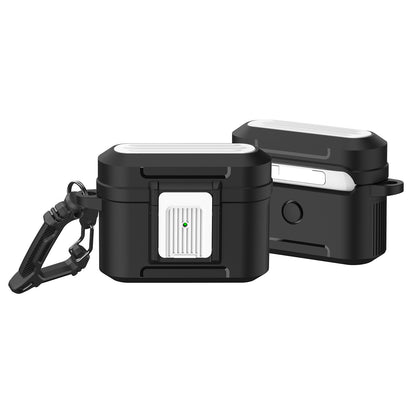 For Apple AirPods Pro Luggage Case Design Protective Case Pressing Buckle TPU+PC Anti-drop Cover