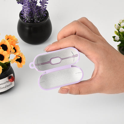 For Apple AirPods 3 Earphones Skin Cover Silicone+PC Lining Protective Carrying Case with Keychain