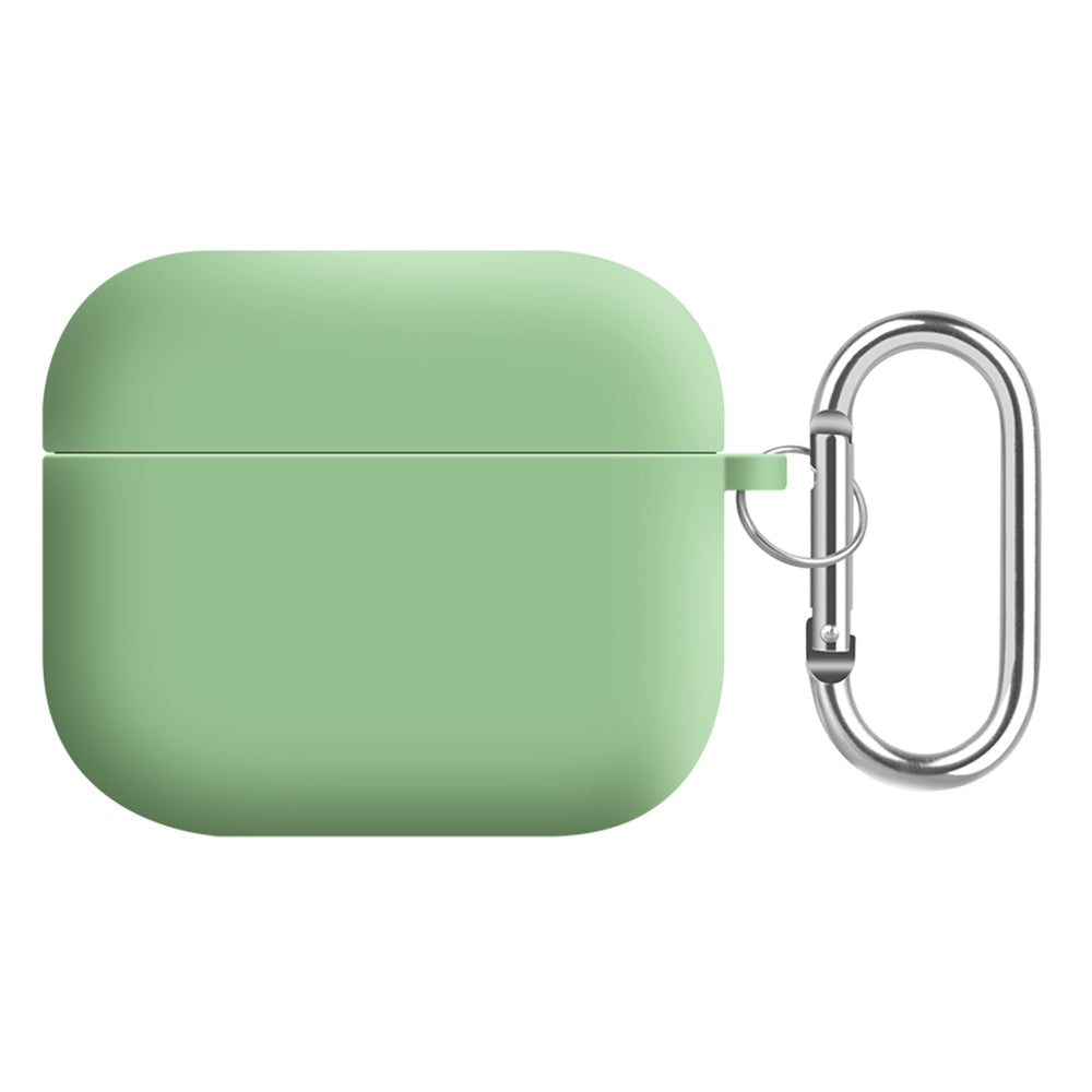 For Apple AirPods 3 Earphones Skin Cover Silicone+PC Lining Protective Carrying Case with Keychain