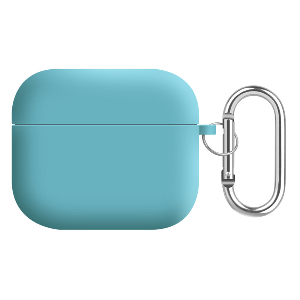 For Apple AirPods 3 Earphones Skin Cover Silicone+PC Lining Protective Carrying Case with Keychain
