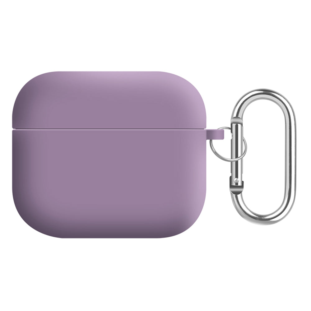 For Apple AirPods 3 Earphones Skin Cover Silicone+PC Lining Protective Carrying Case with Keychain