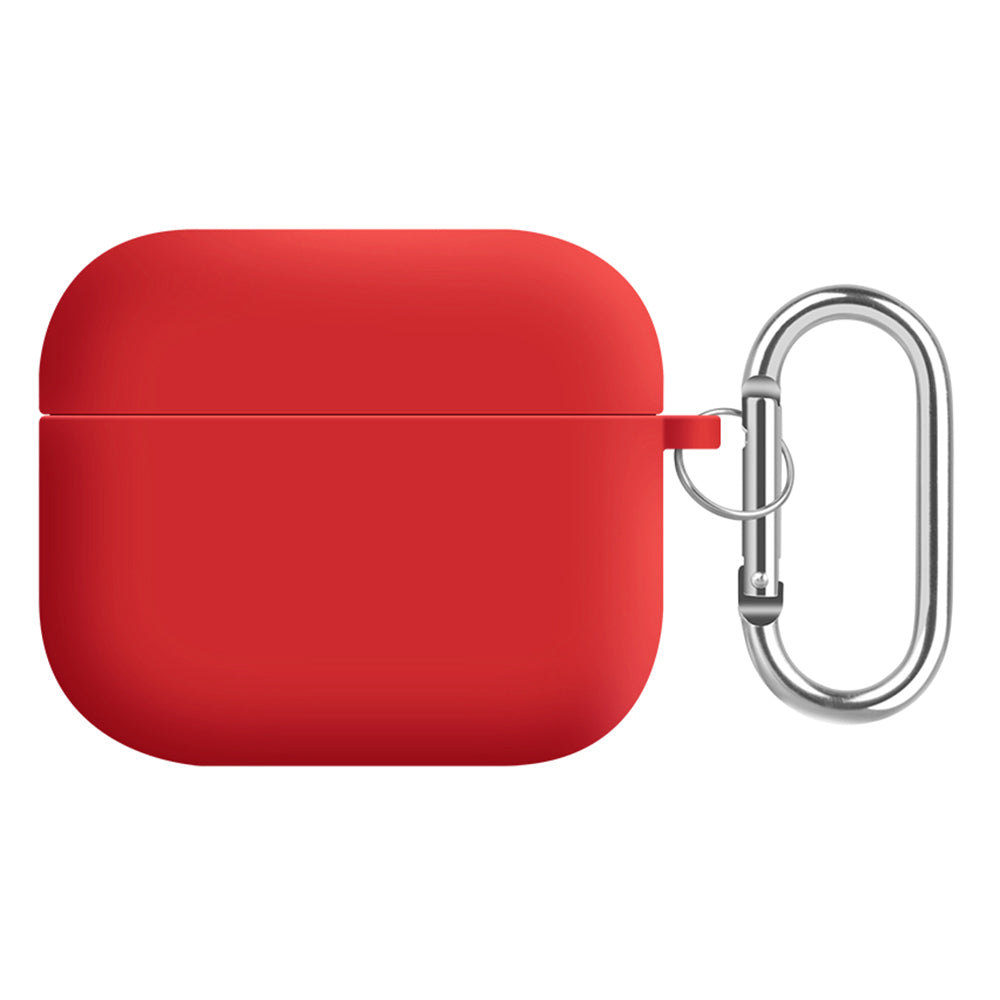 For Apple AirPods 3 Earphones Skin Cover Silicone+PC Lining Protective Carrying Case with Keychain