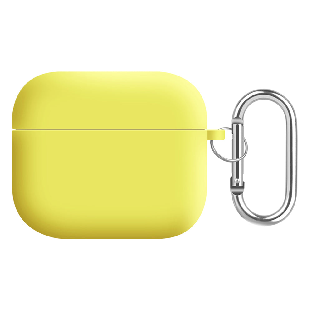 For Apple AirPods 3 Earphones Skin Cover Silicone+PC Lining Protective Carrying Case with Keychain