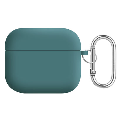 For Apple AirPods 3 Earphones Skin Cover Silicone+PC Lining Protective Carrying Case with Keychain