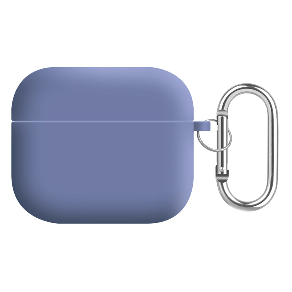 For Apple AirPods 3 Earphones Skin Cover Silicone+PC Lining Protective Carrying Case with Keychain