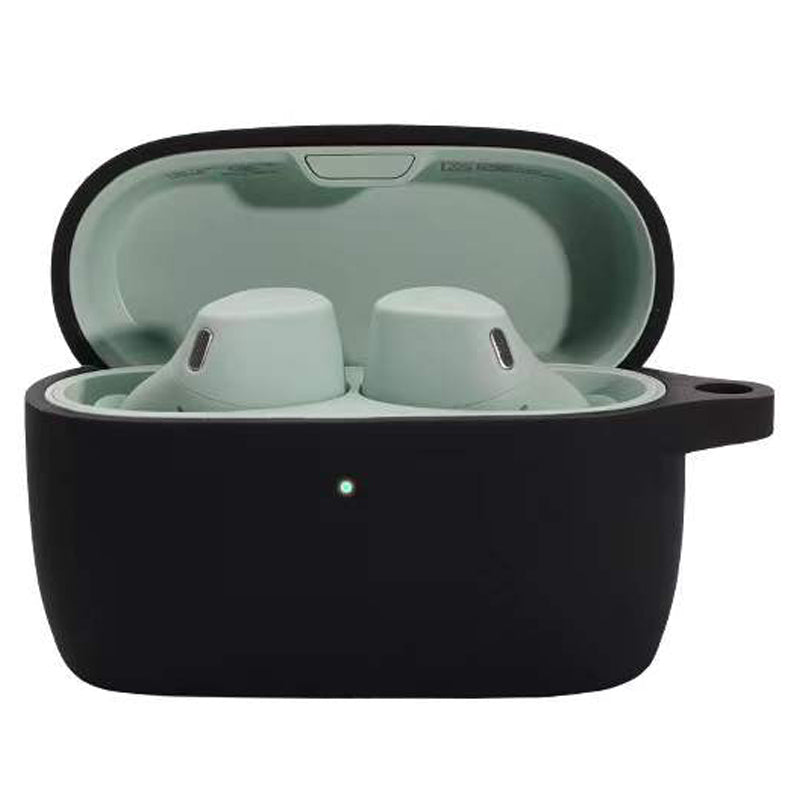 For Jabra Elite 4 Active Wireless Earphone Protective Case Cover Washable Silicone Sleeve with Hanging Buckle