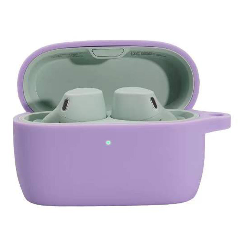 For Jabra Elite 4 Active Wireless Earphone Protective Case Cover Washable Silicone Sleeve with Hanging Buckle