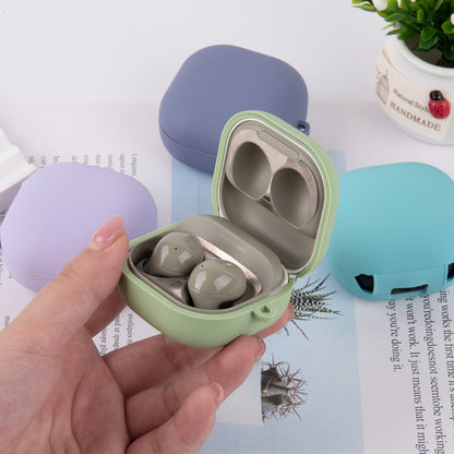 For Samsung Galaxy Buds Live / Buds Pro / Buds Pro 2 Earphones Case Silicone+PC Lining Shockproof Cover with Keychain