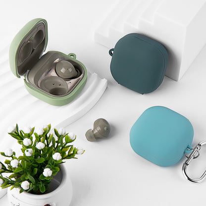 For Samsung Galaxy Buds Live / Buds Pro / Buds Pro 2 Earphones Case Silicone+PC Lining Shockproof Cover with Keychain