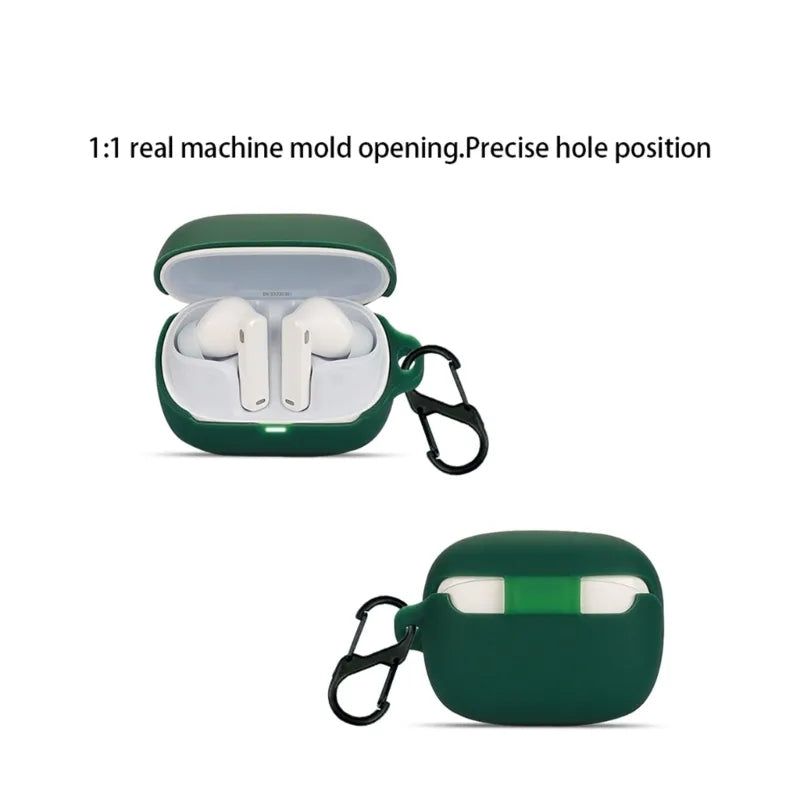 For Baseus Bowie M2s Earphone Silicone Case Bluetooth Earbud Protective Cover with Hanging Buckle
