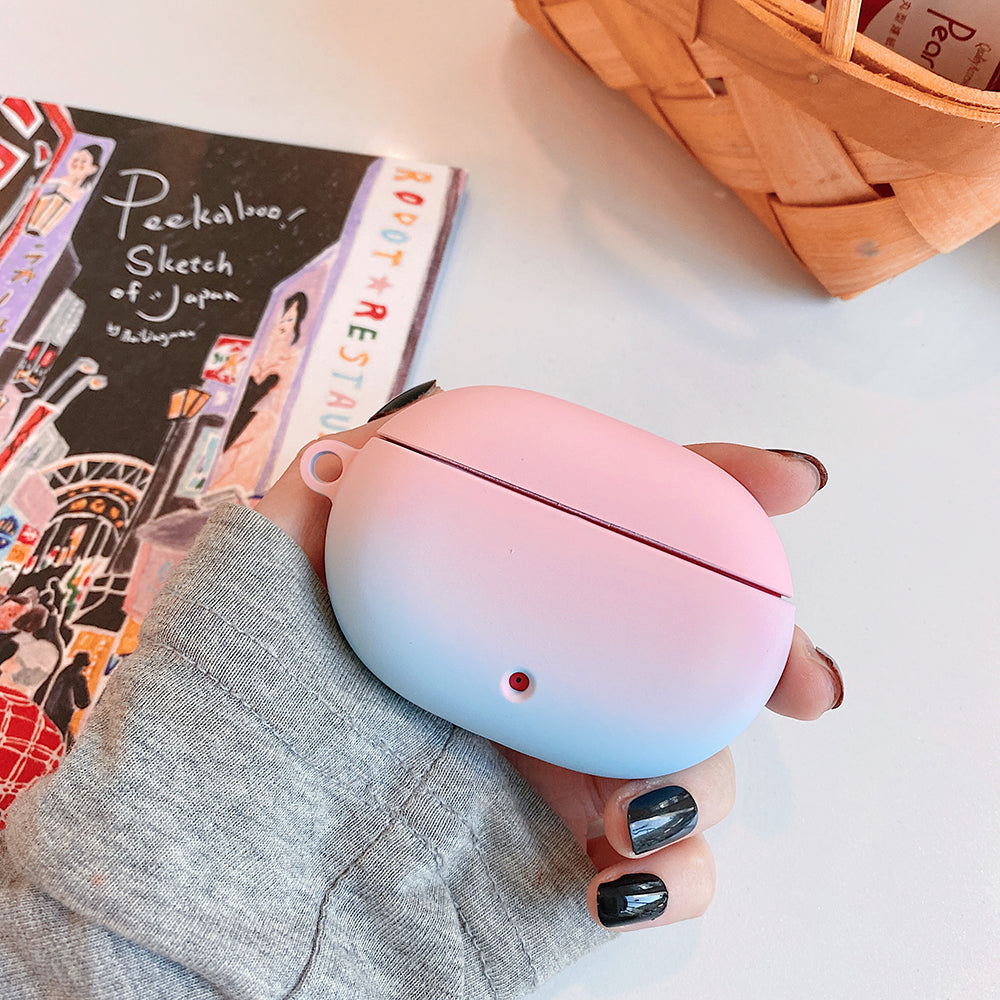 For Beats Studio Buds / Buds+ Bluetooth Earphone Gradient Case Matte PC Cover with Hanging Buckle