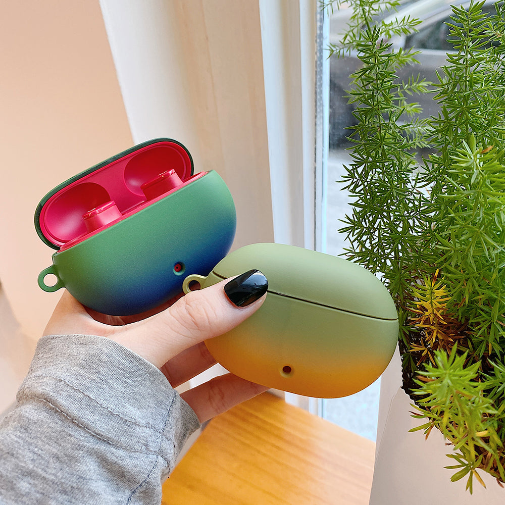 For Beats Studio Buds / Buds+ Bluetooth Earphone Gradient Case Matte PC Cover with Hanging Buckle