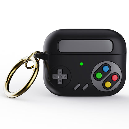 For Apple AirPods Pro Earphone Silicone Case Game Console Design Earbuds Cover with Ring Buckle