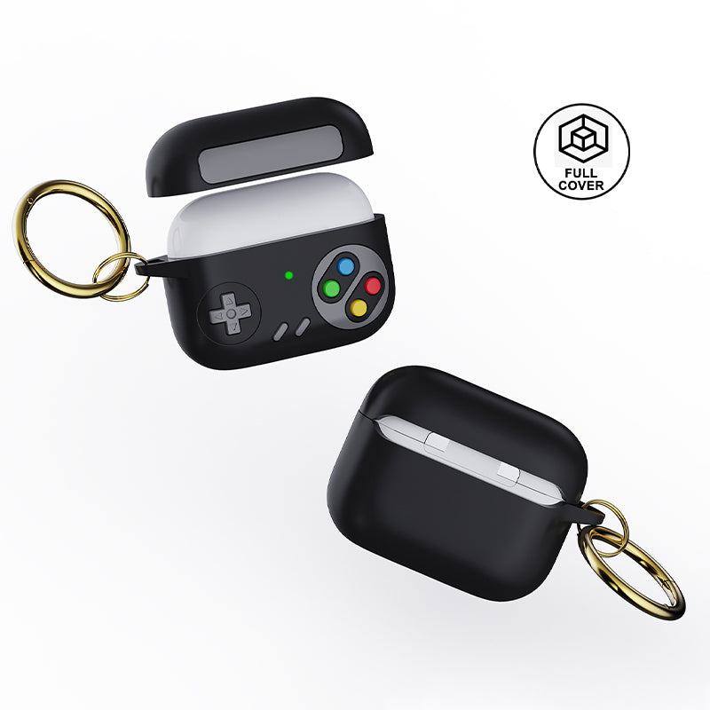 For Apple AirPods Pro Earphone Silicone Case Game Console Design Earbuds Cover with Ring Buckle