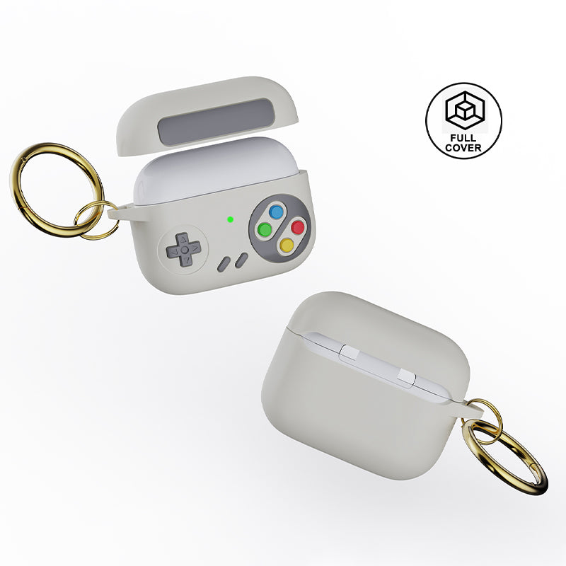 For Apple AirPods Pro Earphone Silicone Case Game Console Design Earbuds Cover with Ring Buckle