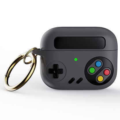 For Apple AirPods Pro Earphone Silicone Case Game Console Design Earbuds Cover with Ring Buckle