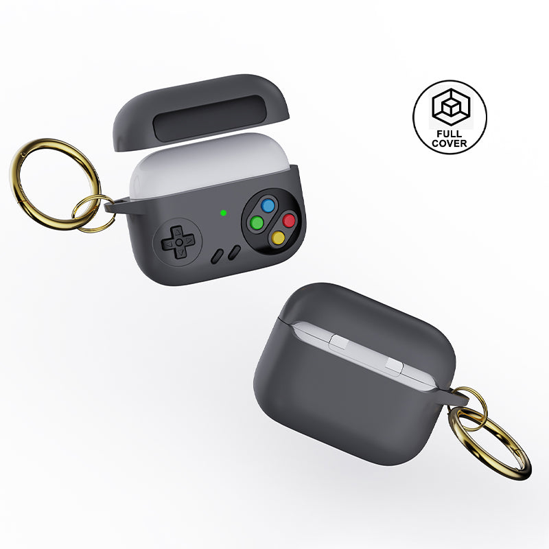 For Apple AirPods Pro Earphone Silicone Case Game Console Design Earbuds Cover with Ring Buckle