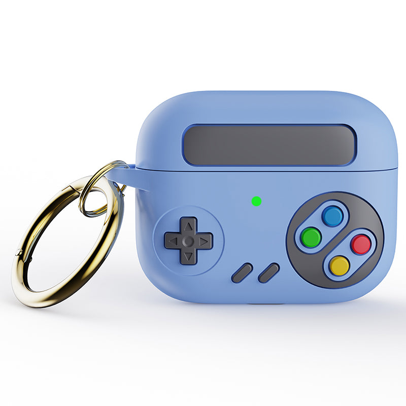 For Apple AirPods Pro Earphone Silicone Case Game Console Design Earbuds Cover with Ring Buckle