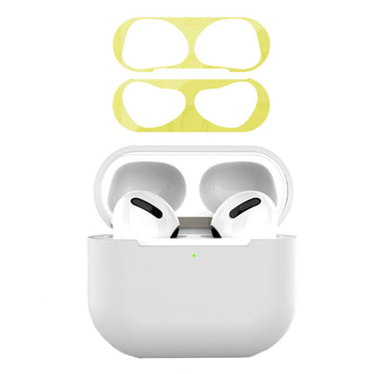 For Apple AirPods 3 Earphone Case Silicone Shock-Absorbing Earbuds Cover with Metal Dustproof Sticker Kit