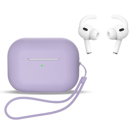 For AirPods Pro 2 Earphones Case Full Protective Silicone Shockproof Cover with Strap / Ear-Tip