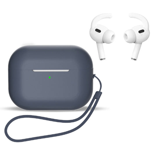 For AirPods Pro 2 Earphones Case Full Protective Silicone Shockproof Cover with Strap / Ear-Tip