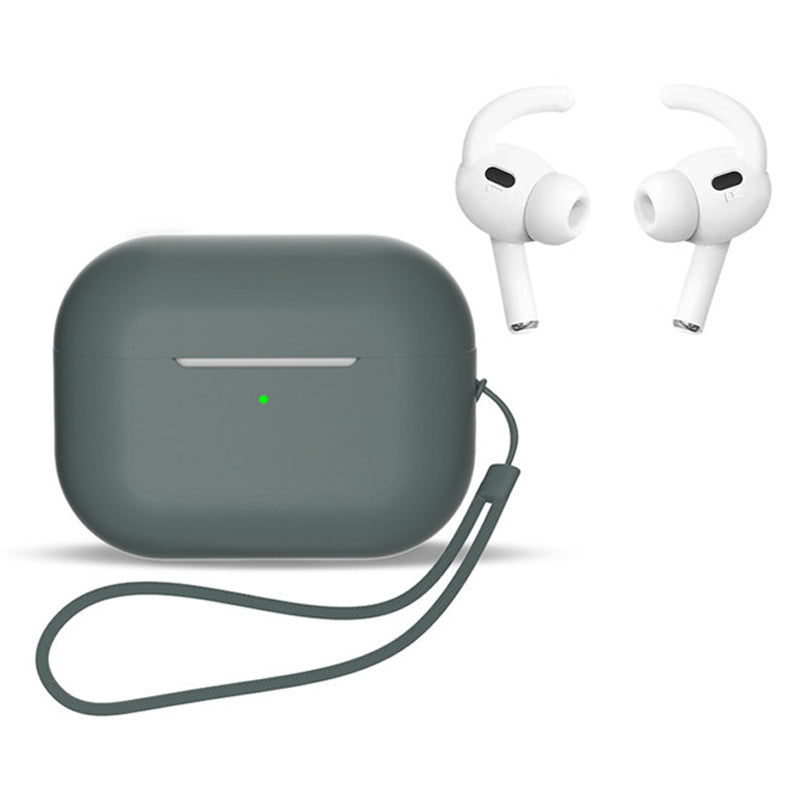 For AirPods Pro 2 Earphones Case Full Protective Silicone Shockproof Cover with Strap / Ear-Tip