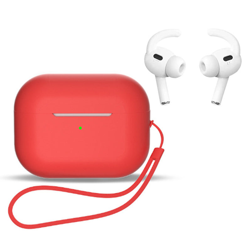 For AirPods Pro 2 Earphones Case Full Protective Silicone Shockproof Cover with Strap / Ear-Tip