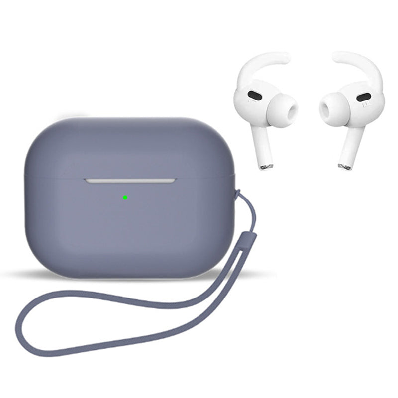 For AirPods Pro 2 Earphones Case Full Protective Silicone Shockproof Cover with Strap / Ear-Tip