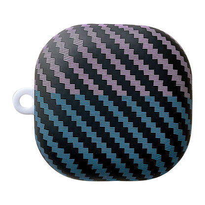 For Samsung Galaxy Buds2 Pro / Buds 2 / Live / Pro Carbon Fiber Texture Bi-color PC Case Earphone Anti-drop Cover