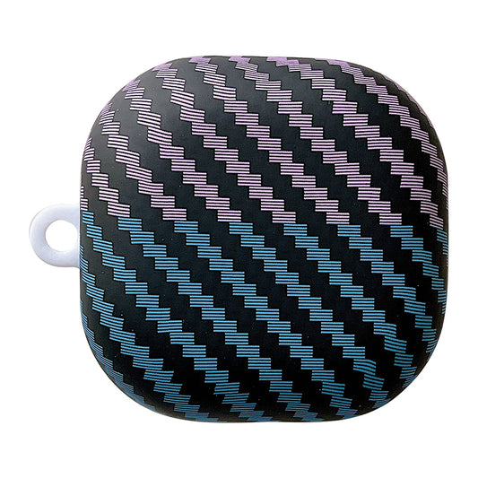 For Samsung Galaxy Buds2 Pro / Buds 2 / Live / Pro Carbon Fiber Texture Bi-color PC Case Earphone Anti-drop Cover