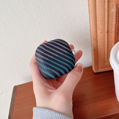 For Samsung Galaxy Buds2 Pro / Buds 2 / Live / Pro Carbon Fiber Texture Bi-color PC Case Earphone Anti-drop Cover